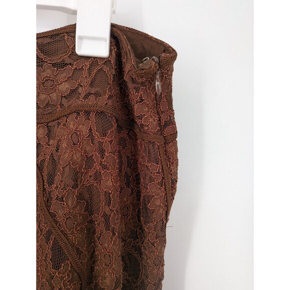 Vintage DKNY Midi Skirt Women Size 8 Floral Lace Asymmetrical Whimsigoth Fairy - Picture 3 of 10